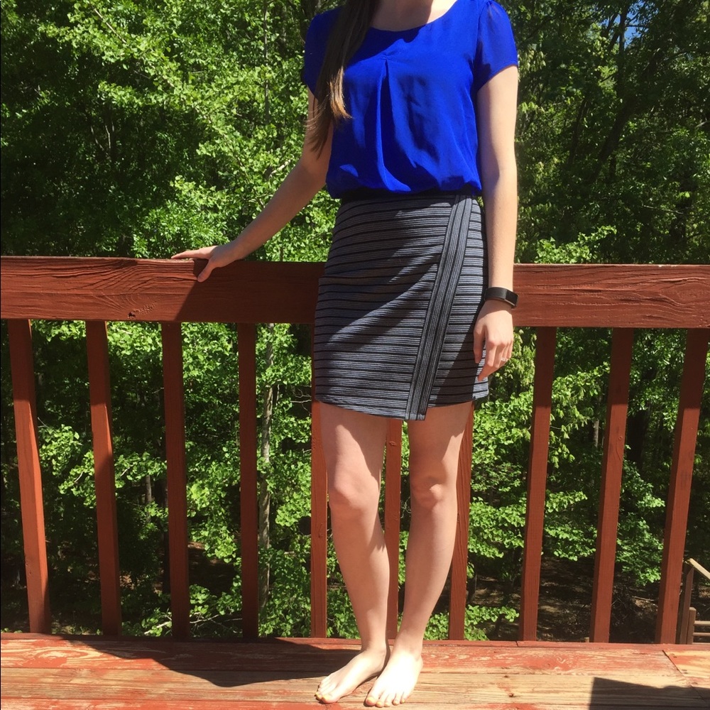 Speechless Medium Dress with Pencil Skirt Bottom Stripes
